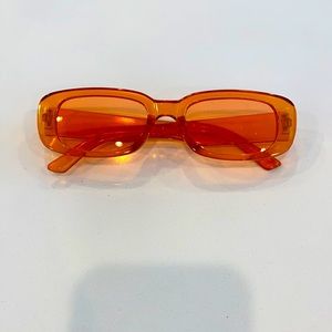 orange rectangular sunglasses